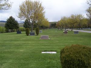 View of cemetery grounds in B Blocks