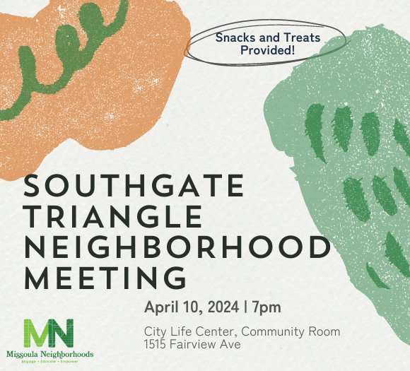 Southgate Triangle General Meeting, April 10th at 7pm
