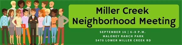 Miller Creek General Meeting, Sept 16