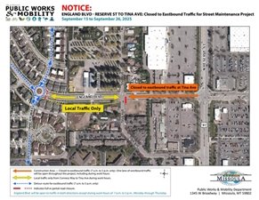 Construction Notice - England Blvd. to Tina Ave Scheduled for Street Maintenance
