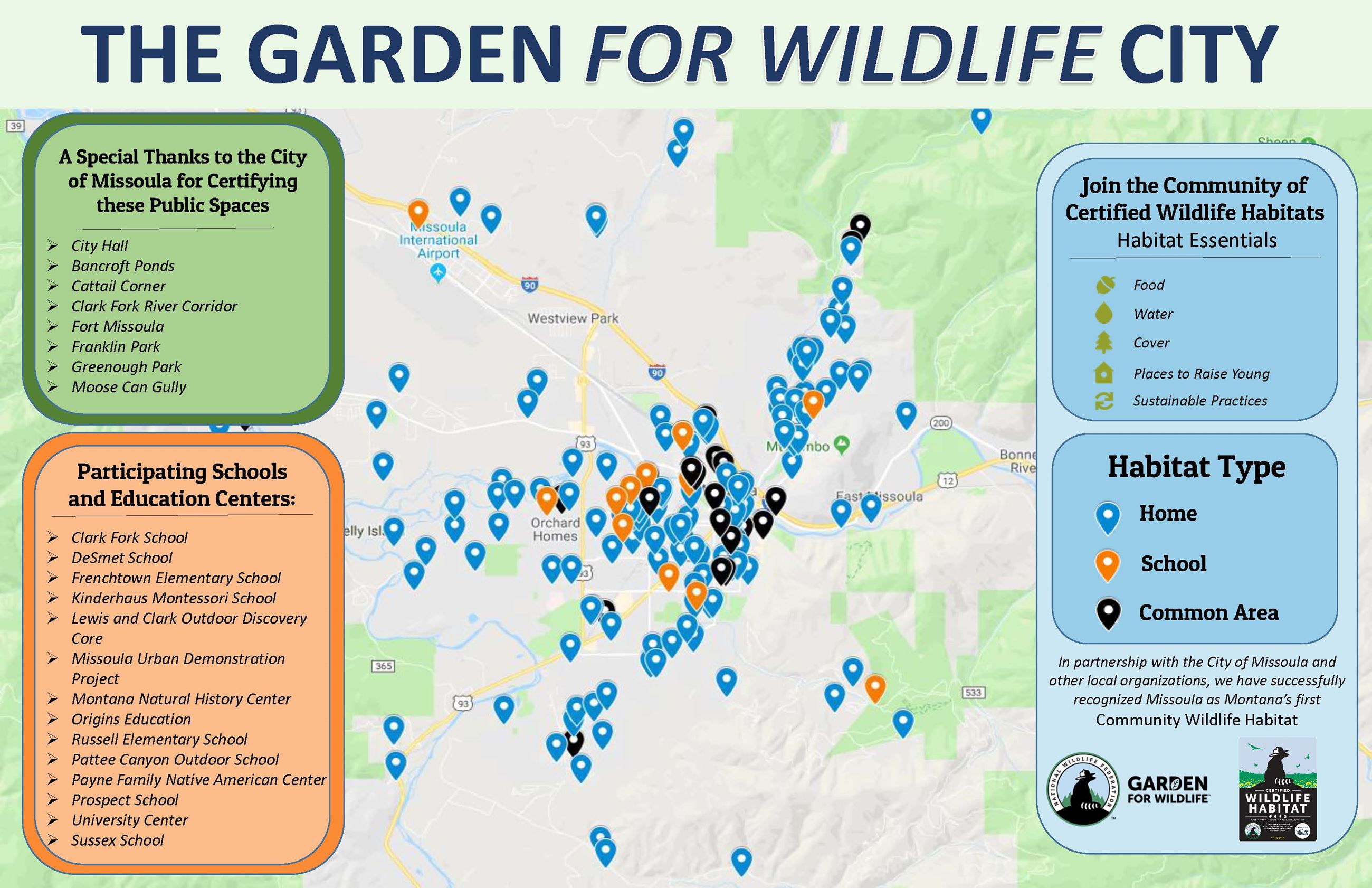 Certified Wildlife Habitat Map