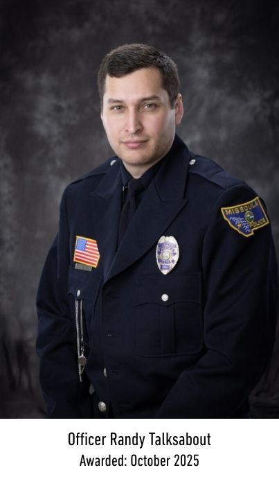 Officer Talksabout CIT Award Recipient Awarded in October 2025